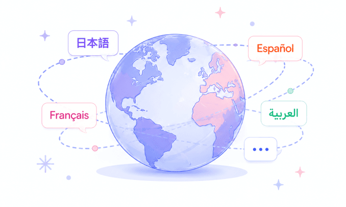 Global languages illustration